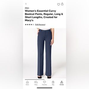 Navy blue Alfani women’s dress pants